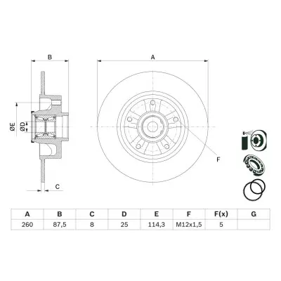 Oferta Flash Juego de disco de freno BOSCH 0 986 479 E79